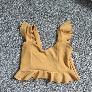 Yellow Boohoo Top, Size: S
